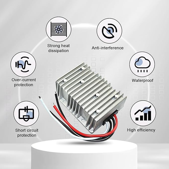 DC 12V Boost to 24V 20A 480W Boost Converter Power Converter Waterproof Module Transformer is Used for Golf Cart, CLU bcarand Other Vehicles