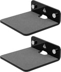 TXEsign Small Floating Shelves Speaker Shelves-2 Pack Wall Shelves Speaker Mount for Speaker Webcam Display Shelf Acrylic Shelves 4.25 x 4 inche(Black, Small)