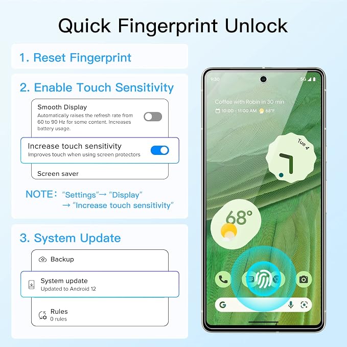 JETech Screen Protector for Google Pixel 7 - Image 2