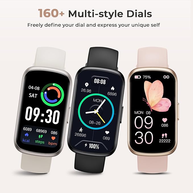 TIFOZEN Fitness Tracker for Women Men, Smart Watch Band with 24/7 Heart Rate Blood Oxygen Sleep Monitor, Calories Step Tracker Pedometer 3ATM Waterproof Activity Tracker for Android iOS, Pink