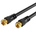 Cables Direct Online Pack of 5 x Coaxial Cables 75FT Black Coax RG6 Male F Type by CablesDirect