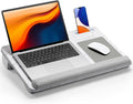 HUANUO Lap Desk - Fits up to 17 inches Laptop Desk, Built in Mouse Pad & Wrist Pad for Notebook, Laptop, Tablet, Lap Stand with Tablet, Pen & Phone Holder, Marbling, HNLD3M