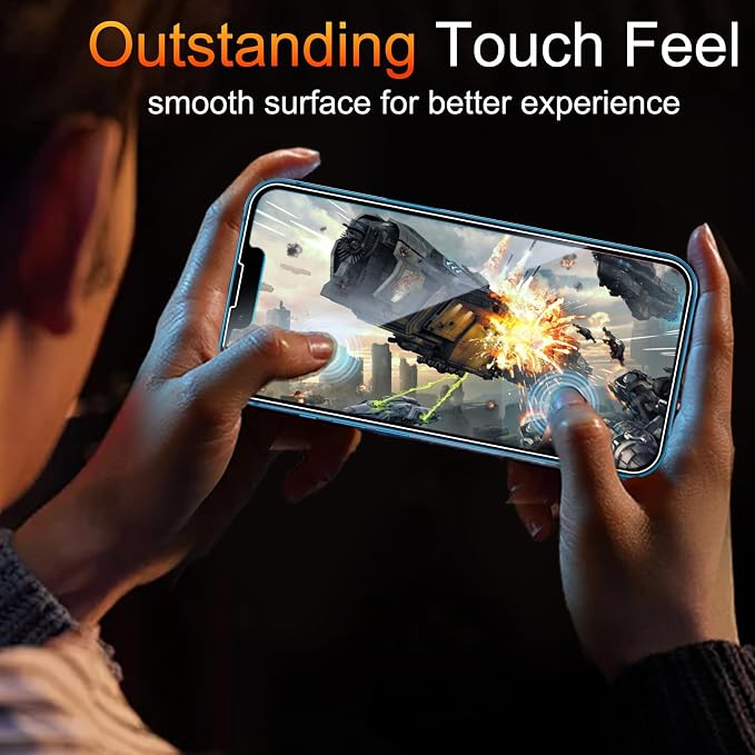 TZGZT 3 Pack Screen Protectors for iPhone 13, 9H Tempered Glass, Military Grade - Image 8