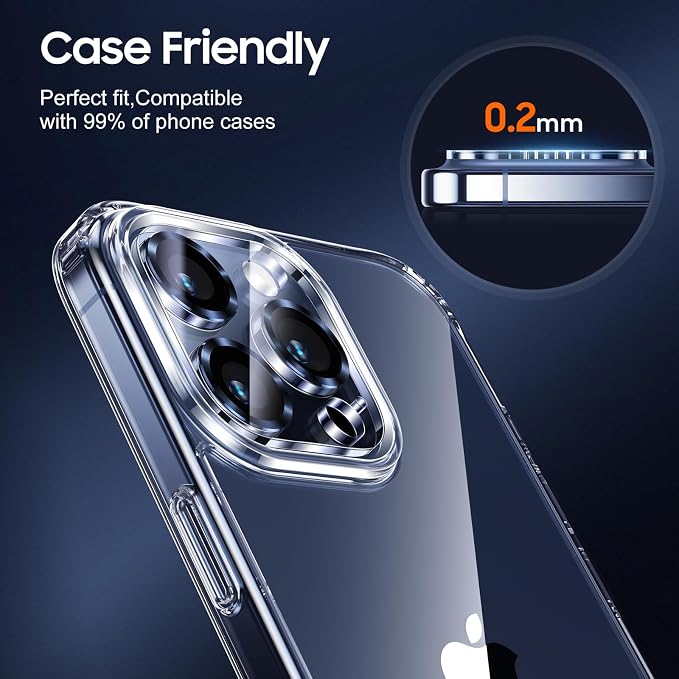 UniqueMe Compatible for 3 Pack iPhone 15 Pro/iPhone 15 Pro Max Camera Lens - Image 6