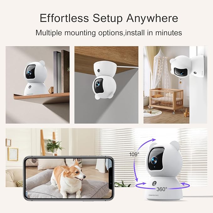2.5K Indoor Security Camera 4pack, Free AI Person/Pet/Cry Detection, 4MP - Image 7