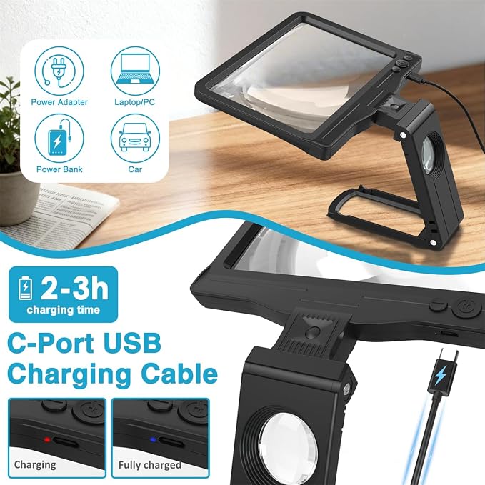 30X 6X Rechargeable Magnifying Glass - Image 5