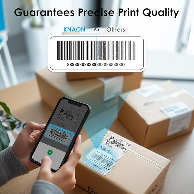 KNAON Shipping Thermal Label Printer, 4x6 Portable Label Printer, Support iPhone - Image 7