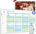 32" Digital Calendar Chore-Chart for-Wall-Planner - Interactive Touchscreen Display Electronic Calendar Picture Frame, Star Reward, Sync Google iCloud Outlook Calendar, Gifts for Mom, Wall Mount White