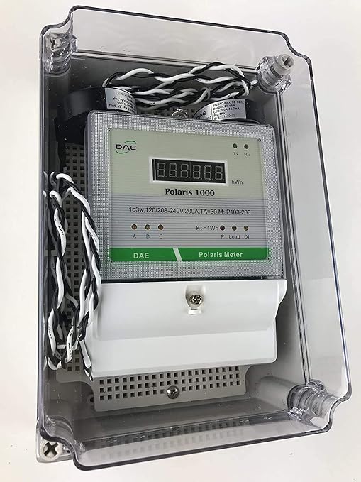 DAE P103-200-S KIT, UL Listed, CTEP kWh Smart Submeter, Polaris 1000, 1P3W(2 hot Wire, 1 Neutral), 200A, 120/240V, 2 CTs (Inner Dia. 1.02")