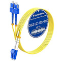 SpeedyCables- 1M/3ft OS2 LC to SC Single Mode Fiber Patch Cable, 1G/10G Duplex by SpeedyCables