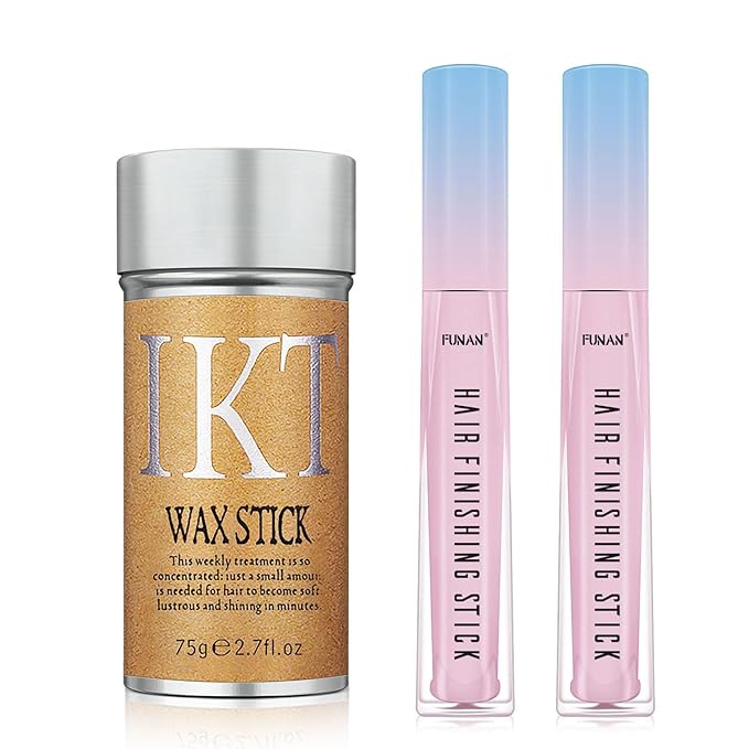 PasaRose Hair Wax Stick Set (3 Pcs) - Edge Control, Styling Stick for Baby Hair and Wigs, Frizz-Fixing for Slick Finish