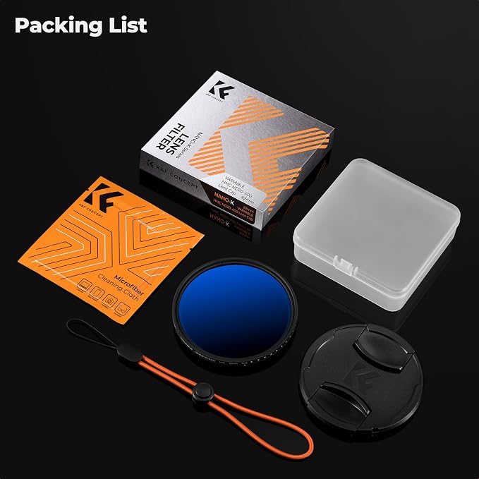 K&F CONCEPT 46mm Variable ND Camera Lens Filter ND2-ND400 + Filter Cap + - Image 7