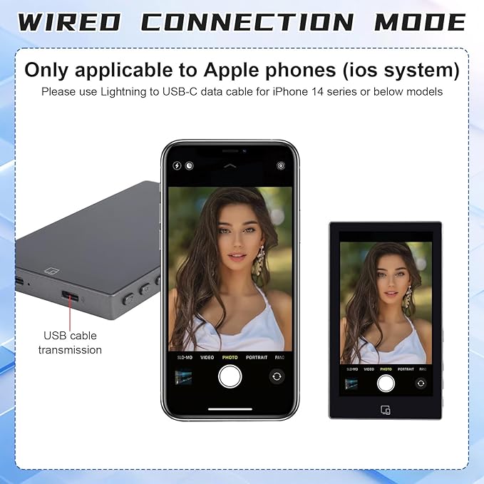 LANBOUY Selfie Screen Back Camera Monitor Phone Vlog Magnetic Selfie Screen Mirroring Vlogging Content Creator Kit for Live Stream Tiktok, Compatible with iPhone