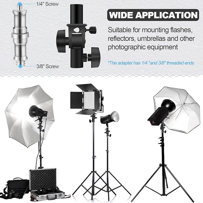 WELLMAKING U-Shape Camera Flash 180°Swivel Mount Bracket - Image 4