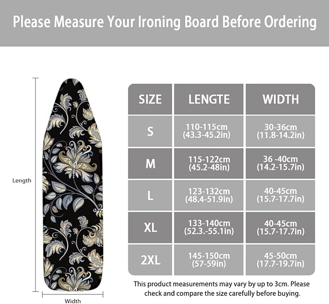 ZCFYGDX Breathable Ironing Board Cover Decor, Resist Scorching & Staining, 18x58 Wear & Soil Resistant Covers, Elastic Edges,3 Fasteners,Anti-Scorch Polyester Butterfly Pattern Pink Print