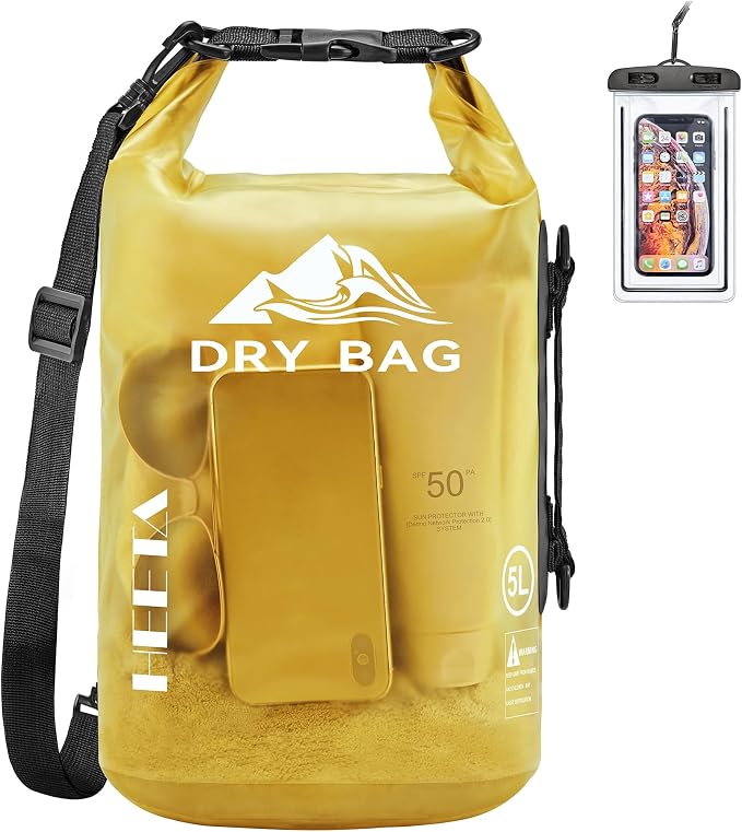 HEETA Dry Bag Waterproof for Women Men, 5L/10L/20L/30L/40L Roll Top Lightweight by HEETA