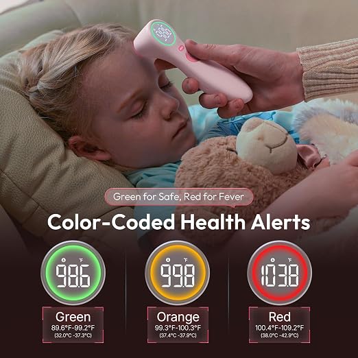 No-Touch Thermometer for Adults and Kids, 1-Second Fast Reading, Color-Coded - Image 6