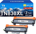 VLOVEINK Compatible TN830XL Toner Cartridge Replacement for Brother TN830XL TN830 XL 830 Toner Work with Brother Printer HL-L2460DW DCP-L2640DW HL-L2405W MFC-L2820DW HL-L2400D (2 Pack, Black)