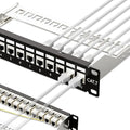 Iwillink 10Gbps Patch Panel 12 Port, RJ45 Through Coupler Cat7 Patch Panel STP by IWILLINK