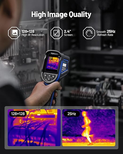 TOPDON TC004 Mini Thermal Imaging Camera, 240 x 240 TISR Resolution, 15-Hour - Image 4