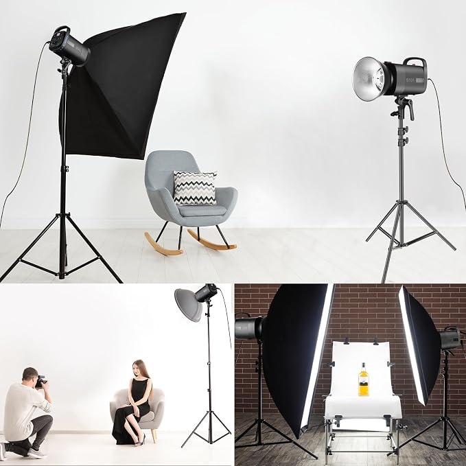 NEEWER 600Ws Studio Monolight Flash Light Kit: 2 Pack S101-300W 5600K Strobe - Image 8