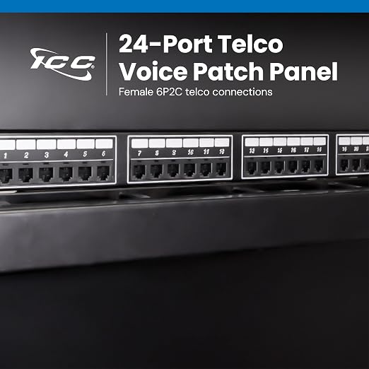 ICC Voice 6P2C Telco Patch Panel - Image 2