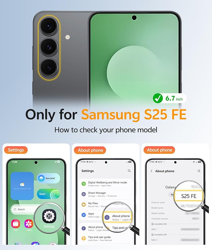 FNTCASE for Samsung Galaxy S25 FE Case: Magnetic Translucent Matte Military - Image 2