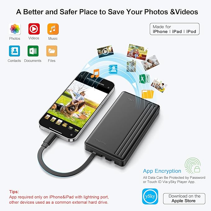 2TB External Hard Drive for iPhone & iPad, Windows Computer, USB C Android - Image 3