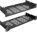 RIVECO 2 PCS 6” Rack Shelves for 19 inches Network Rack & Cabinets, 1U Rack by RIVECO