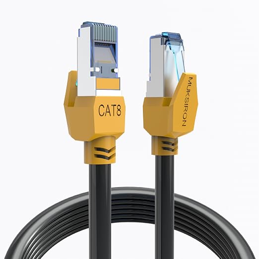 Cat 8 Ethernet Cable 150 ft, 40Gbps High Speed Gaming Network Cable 2000MHz by MUKSIRON