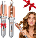 KIMUSE Automatic Rotating Curling Iron, 1.25 Inch - 4 Temp, Fast Heating, 2-Way Rotation, Anti-Scald & Tangle-Free, 30Min Auto Shut-Off, Dual Voltage for Travel, for All Hair Types & Beginners