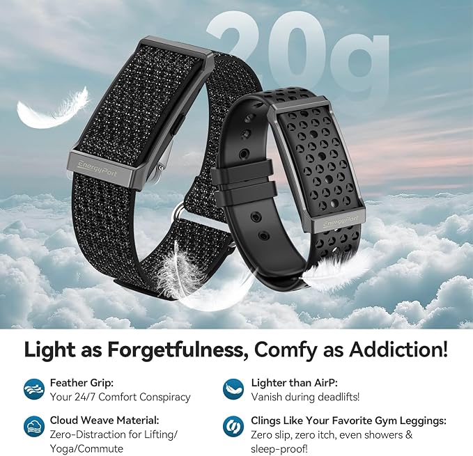 EnergyPort Fitness Tracker,Wearable Health Smart Bracelet Band with Blood Oxygen 170+ Sport Mode 60-Day Battery,Lifetime Membership,Activity Tracking Heart Rate Sleep Monitor for Android iOS,2 Bands