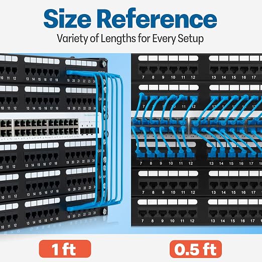 Everest Ultra Slim Cat6a Ethernet Patch Cables 3ft Black - Image 7