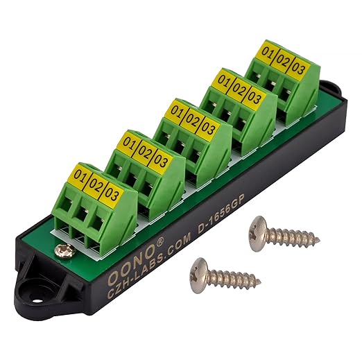 16Amp 300V 3x5 Position Terminal Block Distribution Module. OONO D-1656GP