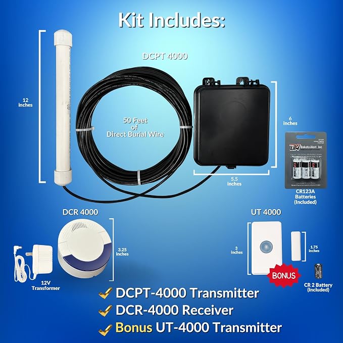 Dakota Alert Wireless Driveway Alarm System Complete Kit – DCPA-4000 Vehicle - Image 3