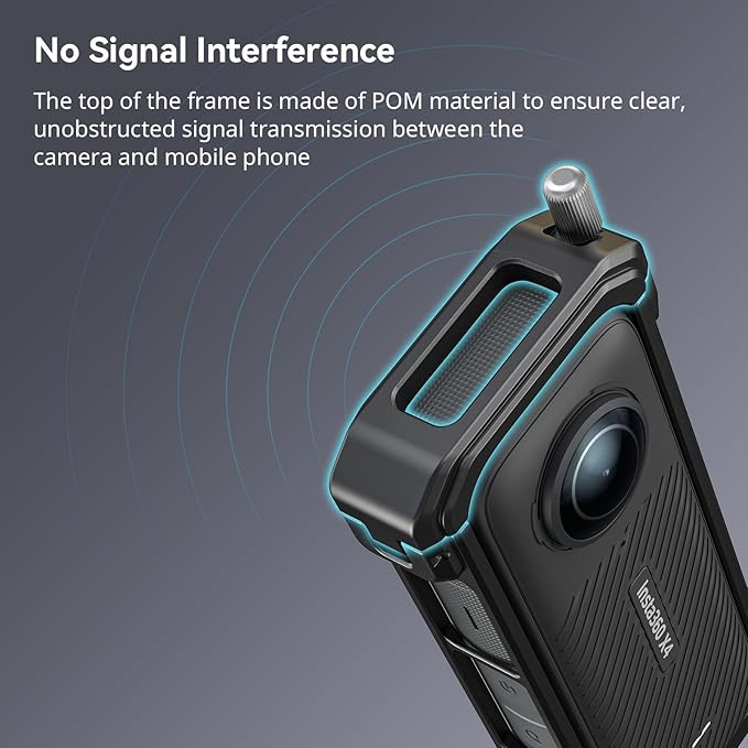 SMALLRIG Cage for Insta360 X4, Aluminum Protective Case for Insta 360 X4 with Silicone Lens Cover, Built-in Cold Shoe and 1/4"-20 Anti-Deflection Threaded Hole - 4278