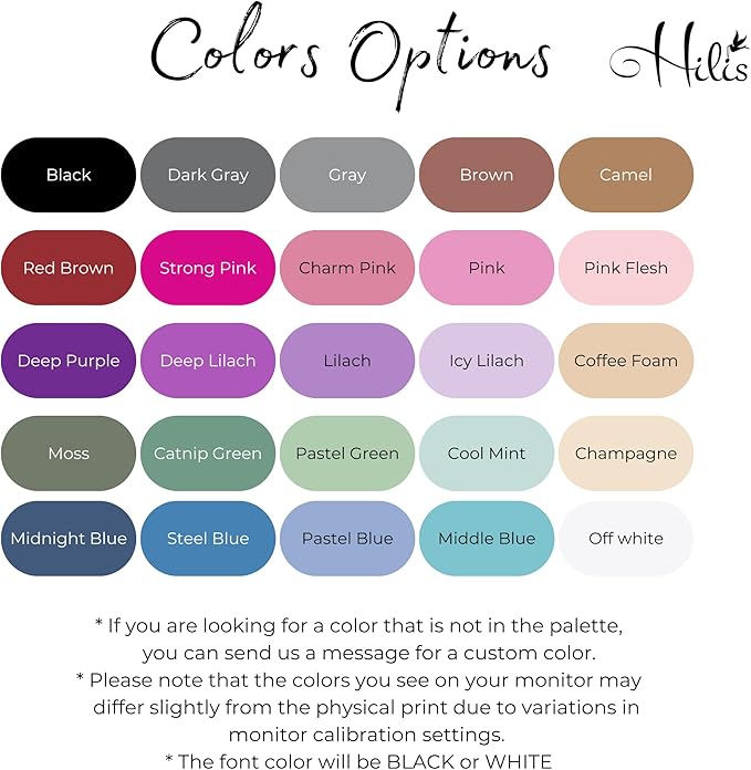 Hilis Personalized Gift Custom Mouse Pad, Personalized Birth Flower, Color and Name. Gaming Office Work Desk Mat, 4 Sizes Mousepad, Office Supplies & Desk Accessories