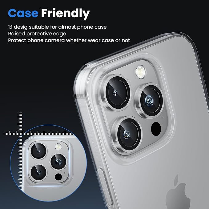 WSKEN for iPhone 16 Pro/iPhone 16 Pro Max Camera Lens Protector - Image 5