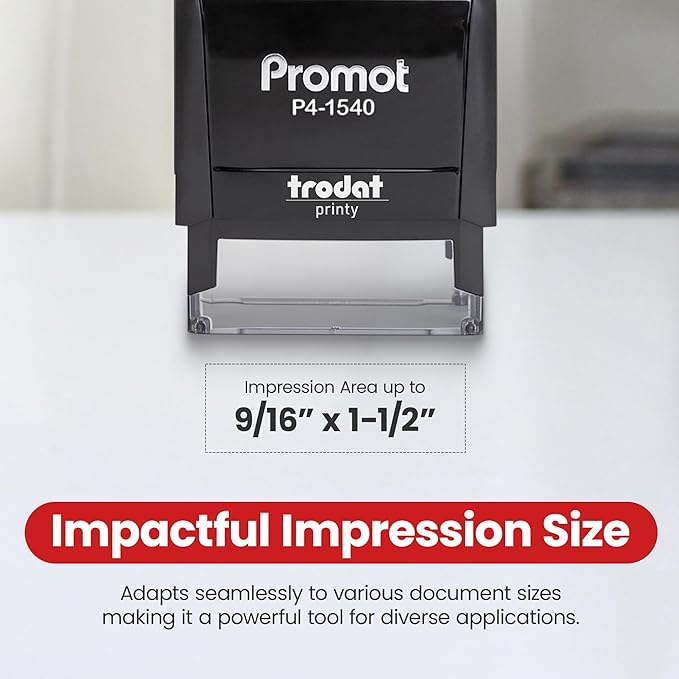 Promot Past Due Self Inking Rubber Stamp - Refillable Stampers for Office - Business, Accounting, Bookkeeping, Coding, Legal, Notary, Work, Ordering, Inventory, Check, Accounts Payable Stamp - Red Ink