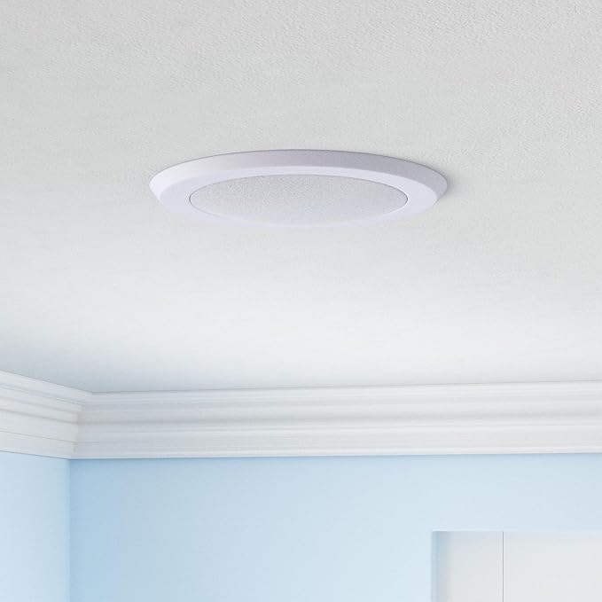 TOPELER 6 Inch LED Disk Light, 15W Modern Flush Mount Ceiling Light, Dimmable Low Profile Disc Downlight, Metal Baffle Trim Fixture for Home Improve, 1000LM 3000K Warm White, ETL Listed