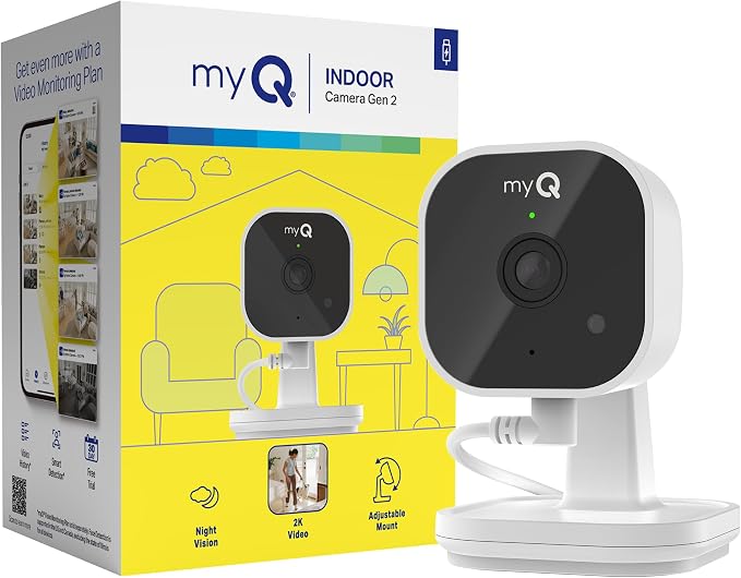 myQ Indoor Plug-in Security Camera Gen 2 – 2K Smart Wi-Fi Camera by Chamberlain%7CmyQ