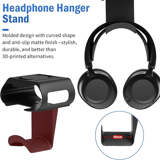 FSNIWEKO Under Desk Headphone Hanger Stand for SteelSeries Arctis Nova Pro Wireless-Arctis Pro Wireless NOVA Magnetic Mount Secretlab Magnus Version,Headphone Holder for Arctis Nova Pro Wireless