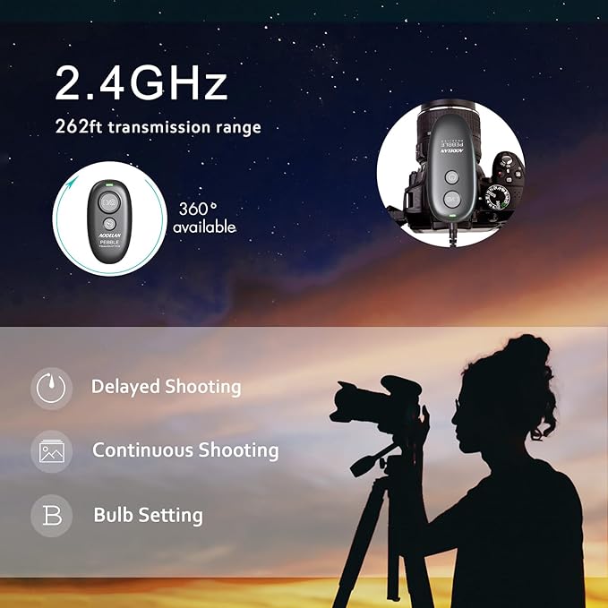 AODELAN Wireless Camera Shutter Release Remote Control for Panasonic Lumix DMC-G7, S5II,S5IIX,G85, GH4,GH5, GH5M, GH5L,GH5 II,GH6, G9, G9L, G9M,FZ300,FZ1000,FZ2000,Replaces DMW-RSL1