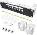 8 Port Blank Keystone Patch Panel Wall Mount 10inch by Enmane