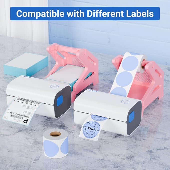 Label Holder, Compatible with Rolls and Fan-Fold Labels, Thermal Label Paper - Image 2