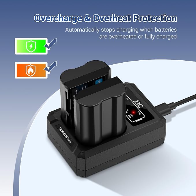 JJC DMW-BLG10 DMW-BLE9 Battery Charger USB Dual Slot - Image 6