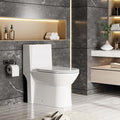 One Piece Toilet - Elongated Ceramic Design, Soft Closing PP Toilet Cover, Easy Clean Surface, Water Efficient Flush, Compact Durable Build