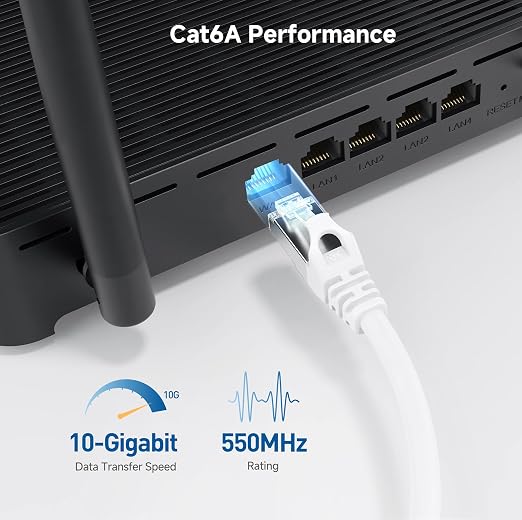 Cable Matters 10Gbps Snagless Long Shielded Cat 6A Ethernet Cable - 100ft - Image 4