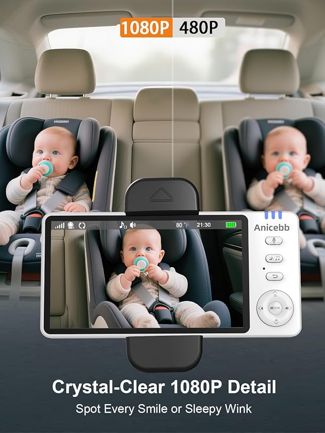 Wireless Baby Car Camera with 1080P Night Vision, Auto On/Off - Image 3