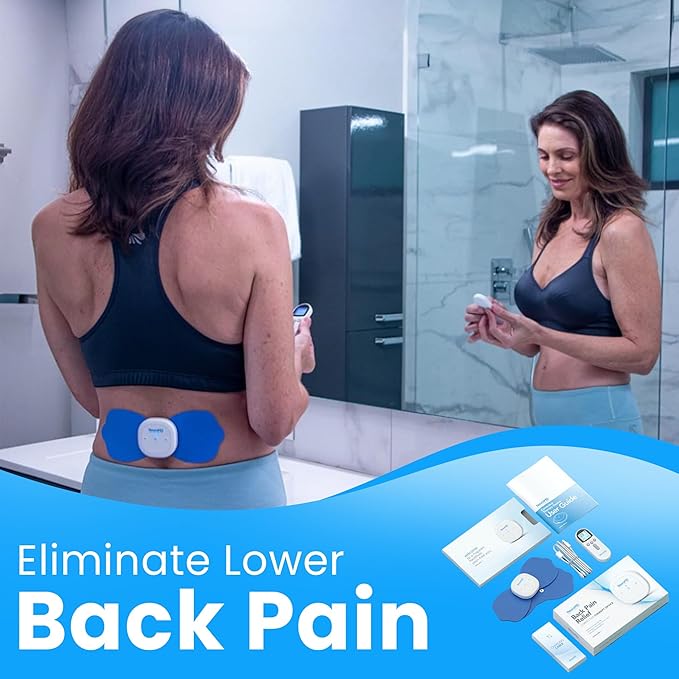 NeuroMD: Corrective Therapy Device for Back Pain - NMES Wireless Electrode Pads | Muscle Stimulator for Pain Relief | 2 Studied Modes for Back Pain, Muscle Strengthening & Sciatica